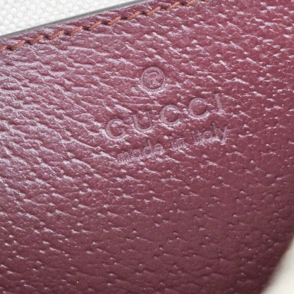 GUCCI Marmont GG Pattern Shoulder Bag Supreme Leather Canvas Brown Red - Picture 12 of 15